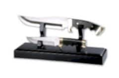 2'li Ahşap Bıçak ve Çakı Standı