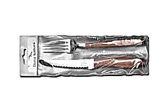 Bora 729 G Gül Saplı Çatal ve Bıçak Set