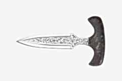 Bora Push Dagger Stabilize Saplı Gravürlü Bıçak