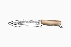 Bora Mamut Dişi Saplı Gravürlü Özel Tasarım Bıçak SAKURA