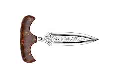 Bora Push Dagger Stabilize Saplı Gravürlü Bıçak