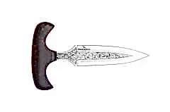 Bora Push Dagger Stabilize Saplı Gravürlü Bıçak