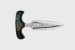 Bora Push Dagger Stabilize Saplı Gravürlü Bıçak