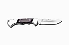 Bora 209 AP Ergonomik İnce Yuvarlak Uçlu Abanoz Saplı Gravürlü Çakı