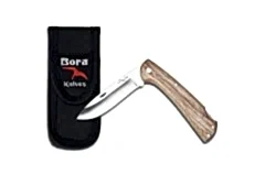 Bora 201 ZB Orta Boy Yuvarlak Uçlu Kilitli Zeytin Ağacı Saplı Çakı