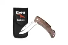 Bora 205 CB Büyük Boy Yuvarlak Uçlu Ceviz Ağacı Saplı Çakı