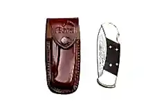 Bora 205 WG Büyük Boy Yuvarlak Uçlu Kilitli Wenge Saplı Gravürlü Çakı